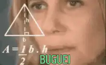 Woman realizing math formulas are wrong
