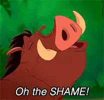 Pumbaa laughing Oh the SHAME