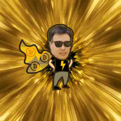 Bitcoin superhero with cape