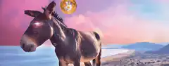 Bitcoin Donkey with Glowing Eyes