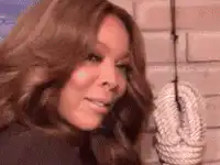 Wendy Williams smirking with a noose in background
