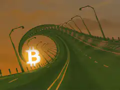 Bitcoin road spiraling into infinity