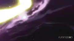 Glowing anime character transformation