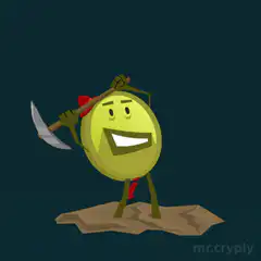 Cartoon Bitcoin Miner