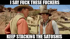 I Say Fuck These Fuckers Keep Stacking the Satoshis