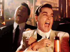 Ray Liotta screaming with Bitcoin laser eyes