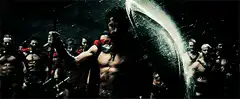 Leonidas and his army in the rain