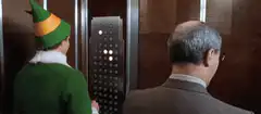 Buddy the Elf elevator buttons