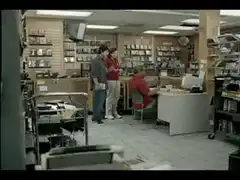 Hay explodes from computer in office