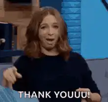 Mindy Kaling Thank You Heart Hands