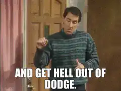 Mr. Fez clapping and get hell out of dodge