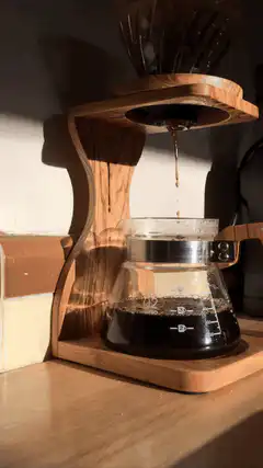 pour over coffee dripping