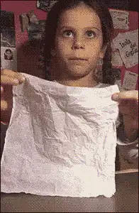 Girl reveals middle finger under tissue