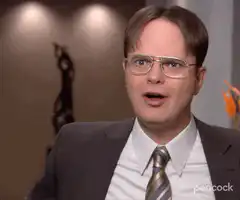 Dwight Schrute saying wow