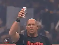 Stone Cold Steve Austin chugging beer