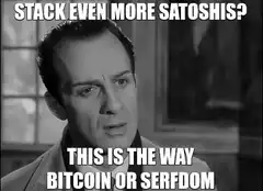 This is the way bitcoin or serfdom