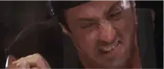 Rocky Balboa wins arm wrestling