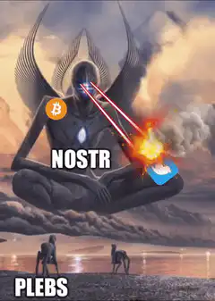 Nostr god laser beams Bitcoin