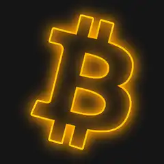 Glowing Bitcoin Logo