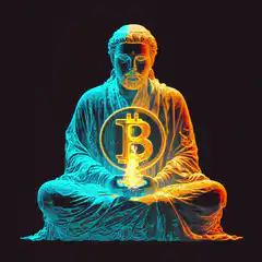 Meditating Jesus with Bitcoin