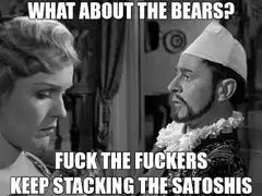 What About The Bears Fuck The Fuckers Keep Stacking The Satoshis