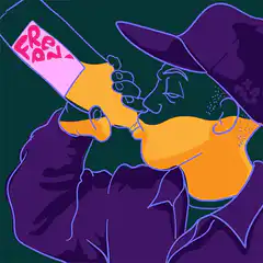 Man drinking from a Redo Can