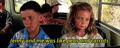 Forrest and Jenny on the bus