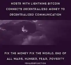 Nostr with Lightning Bitcoin connects decentralized money