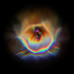 Colorful fractal eye morphing