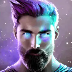 Glowing Blue Eyes Man