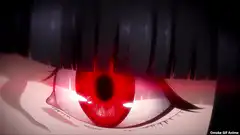 Ryuguji Anju intense red eye and poker chips