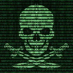 Matrix binary code rain