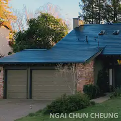 House with rocket and women's heads