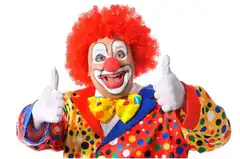 clown giving two thumbs up