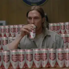 Jesse Pinkman drinking Lone Star beer