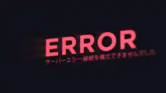 Red ERROR screen with Japanese text