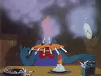 Stu Griffin smoking with candles