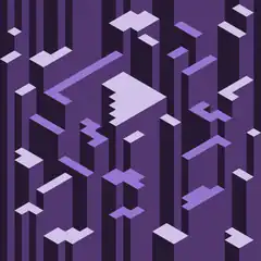 purple isometric geometric pattern