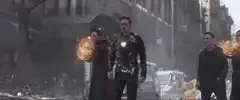 Iron Man suit up and repulsor blast
