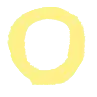 Yellow Letter O