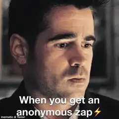 Colin Farrell squinting at anonymous zap