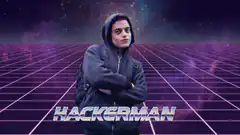 HACKERMAN retro grid background