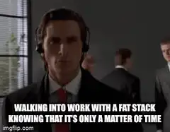 Christian Bale Walking Into Work Meme