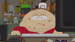 Fat Stan at the computer