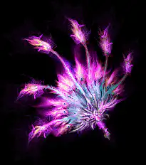 Glowing purple energy flower