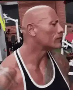 The Rock gym laser eyes