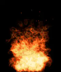 Burning fire explosion