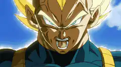 Vegeta powering up as Super Saiyan