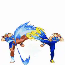 Ryu and Ken fighting in Street Fighter