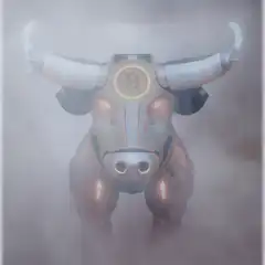 Glowing Bitcoin Bull